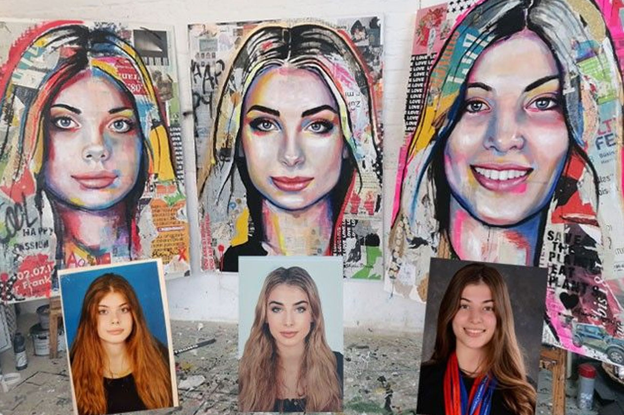Street-Art-inspirierte Portraitmalerei mit urbanem Flair