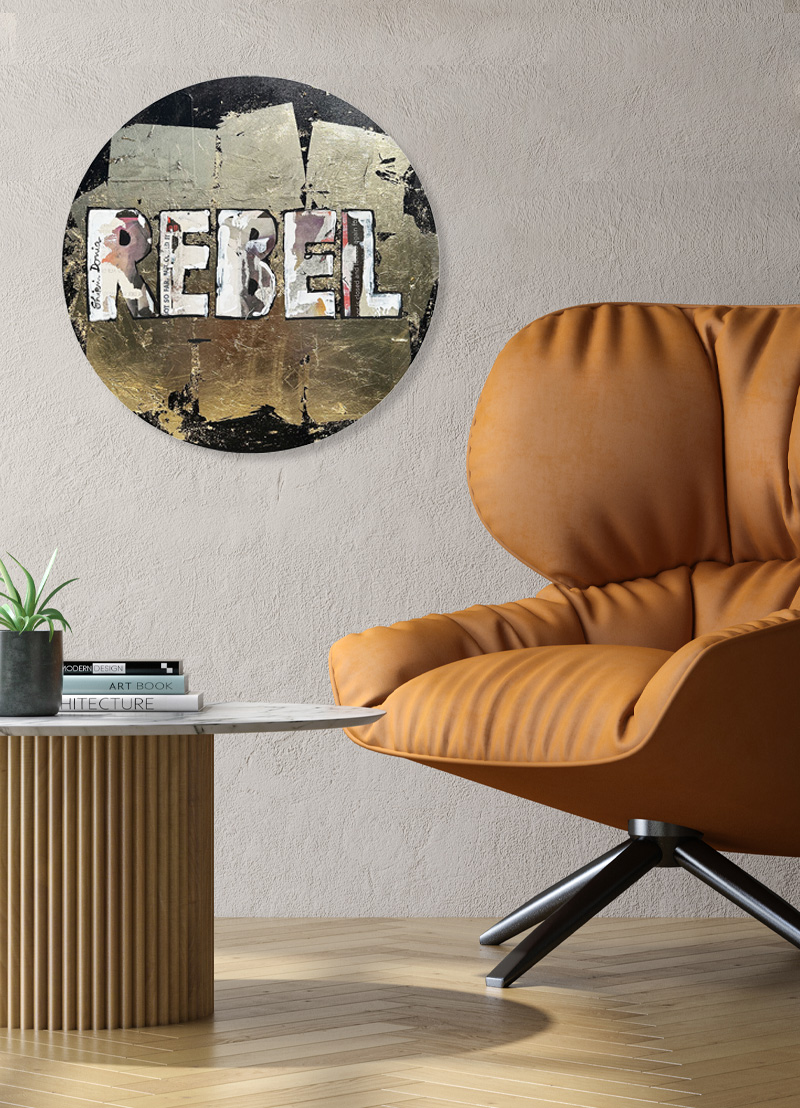 REBEL GOLD Round - Unikat