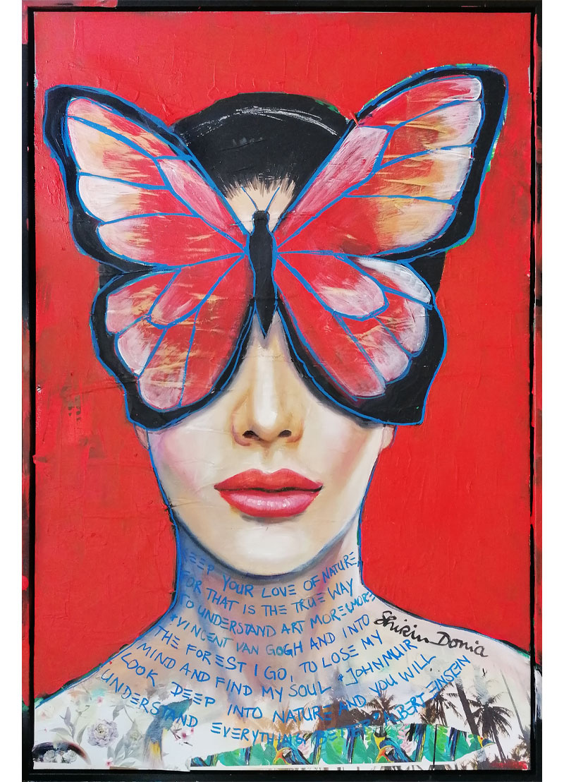 RED BUTTERFLY - Unikat