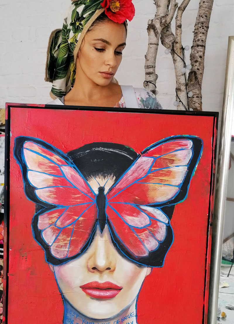 RED BUTTERFLY - Unikat